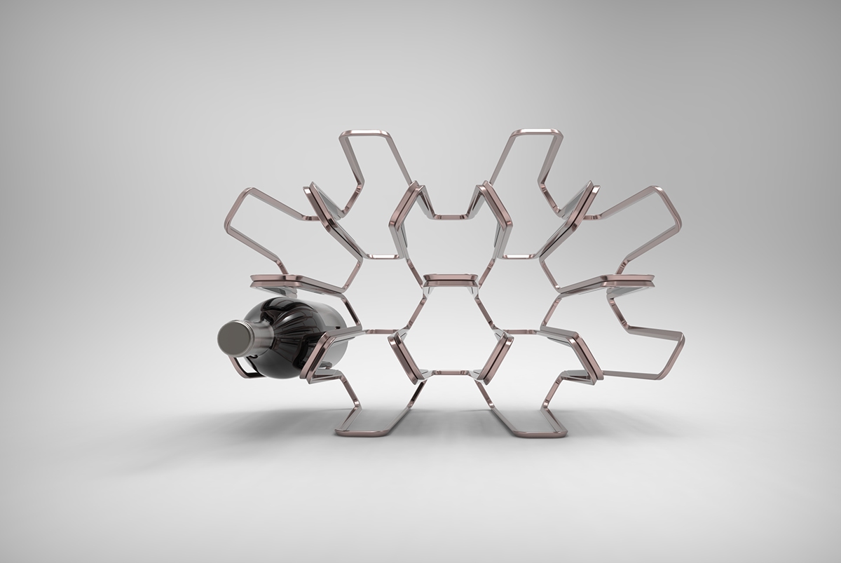 Plastic，copper，Wine rack，combination，