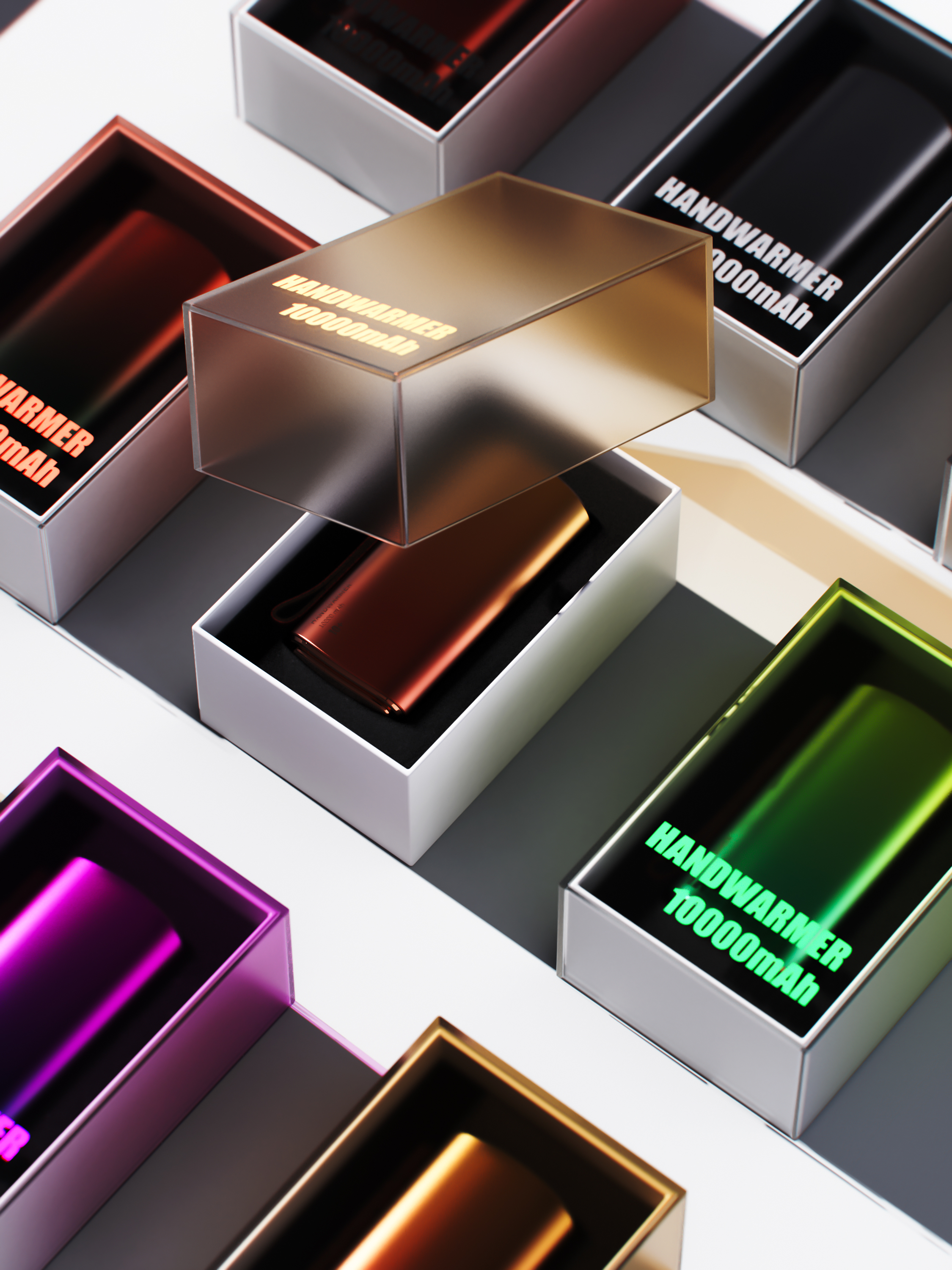 Hand warmer，portable battery，Gradual change，trend，fashion，