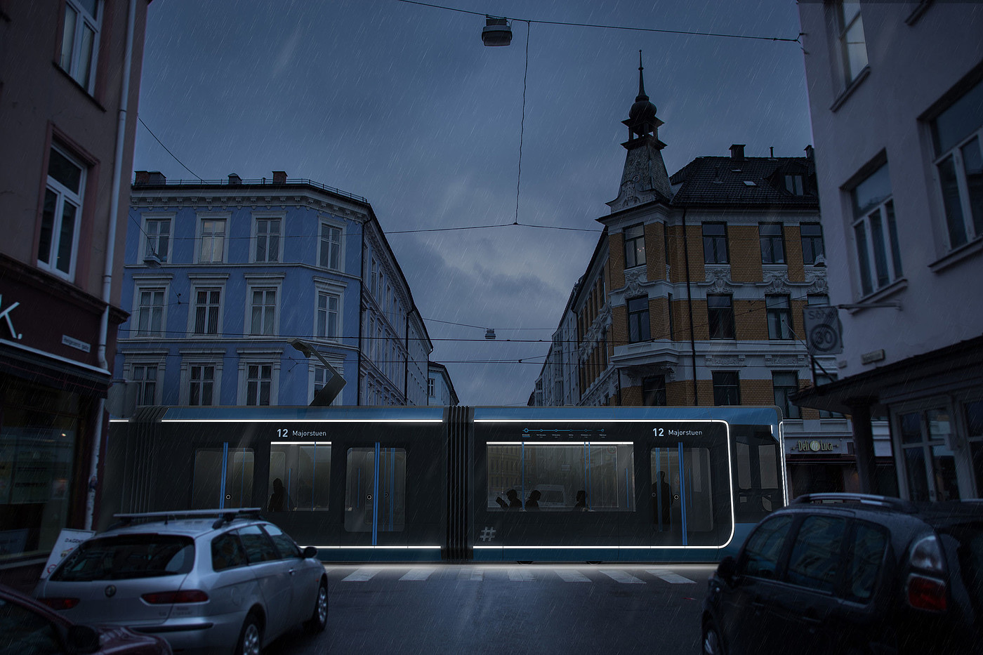 tram，vehicle，industrial design，Oslo tram，2016if Award，