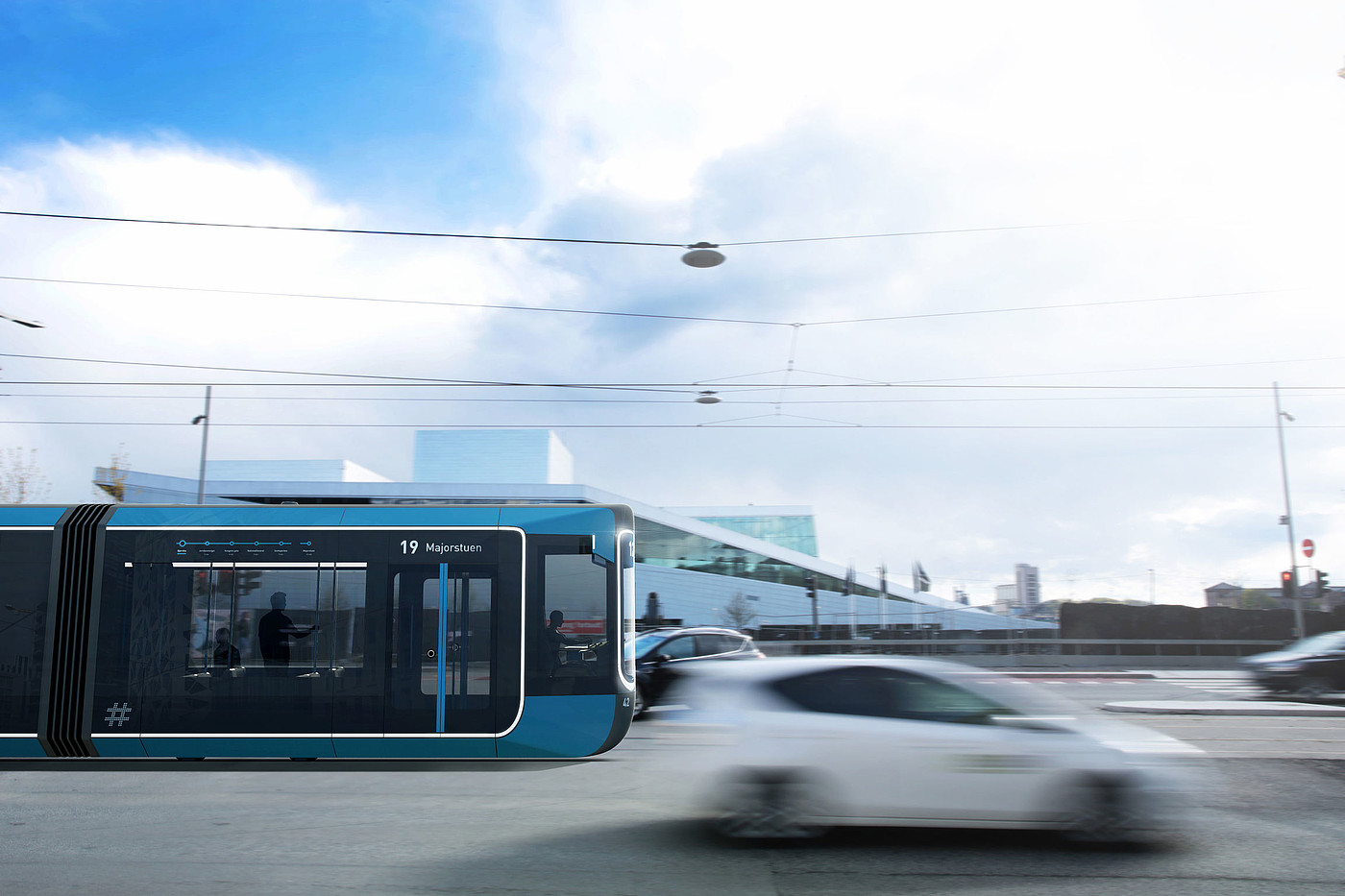 tram，vehicle，industrial design，Oslo tram，2016if Award，