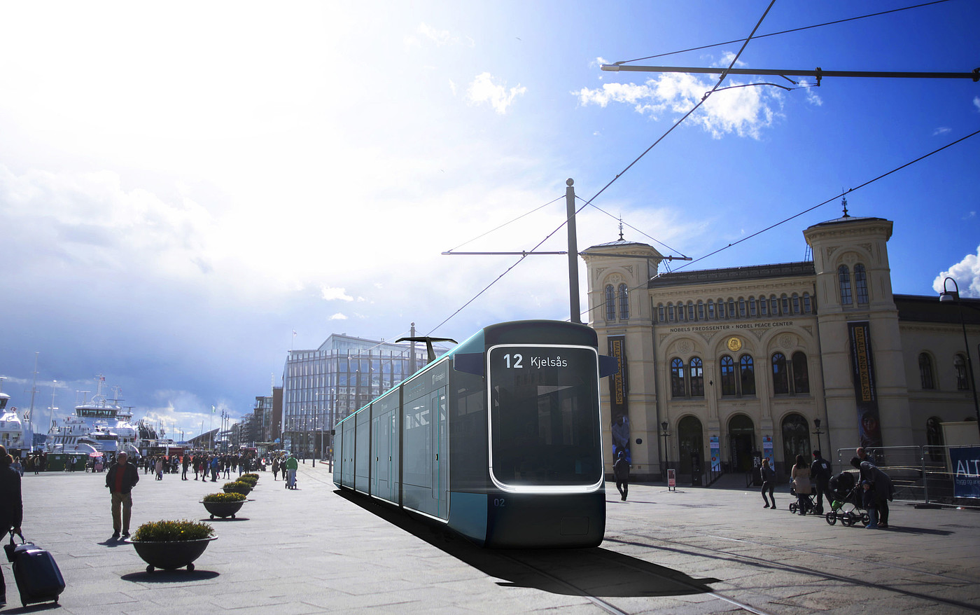 tram，vehicle，industrial design，Oslo tram，2016if Award，