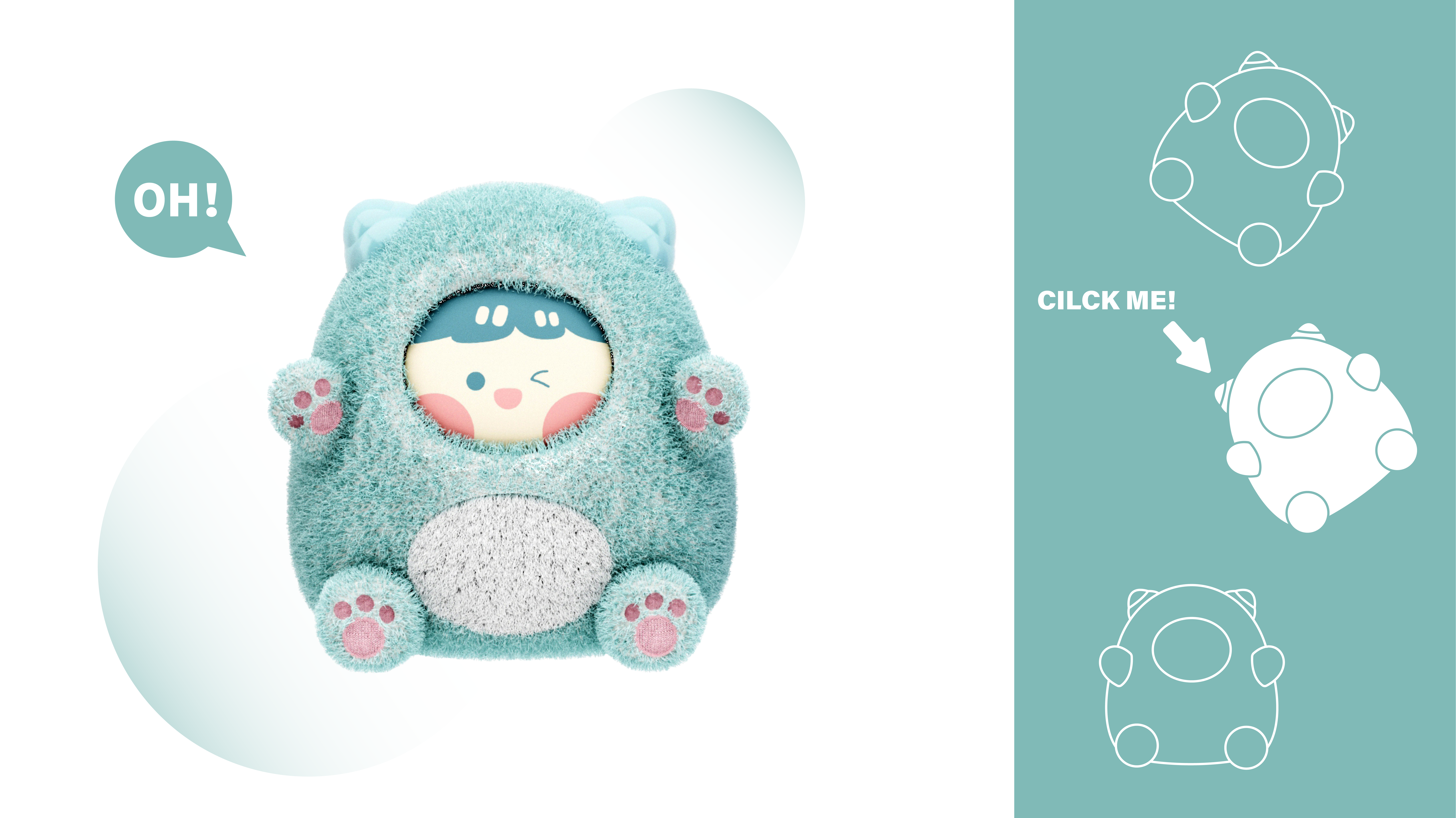 Hand warmer，portable source，Cartoon modeling，lovely，Cute fun，Toys，