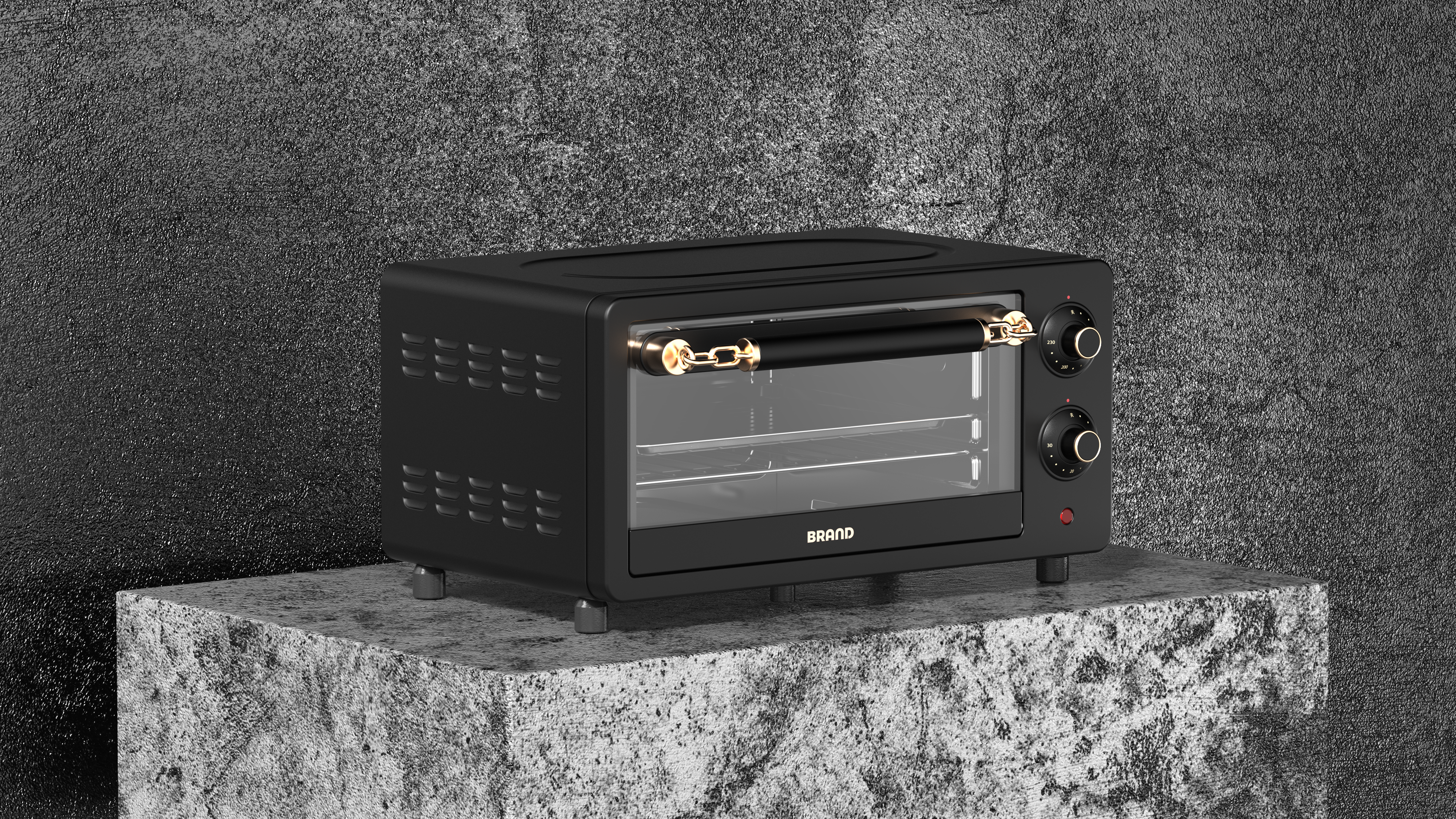 Small oven, electric oven, retro, kung fu，