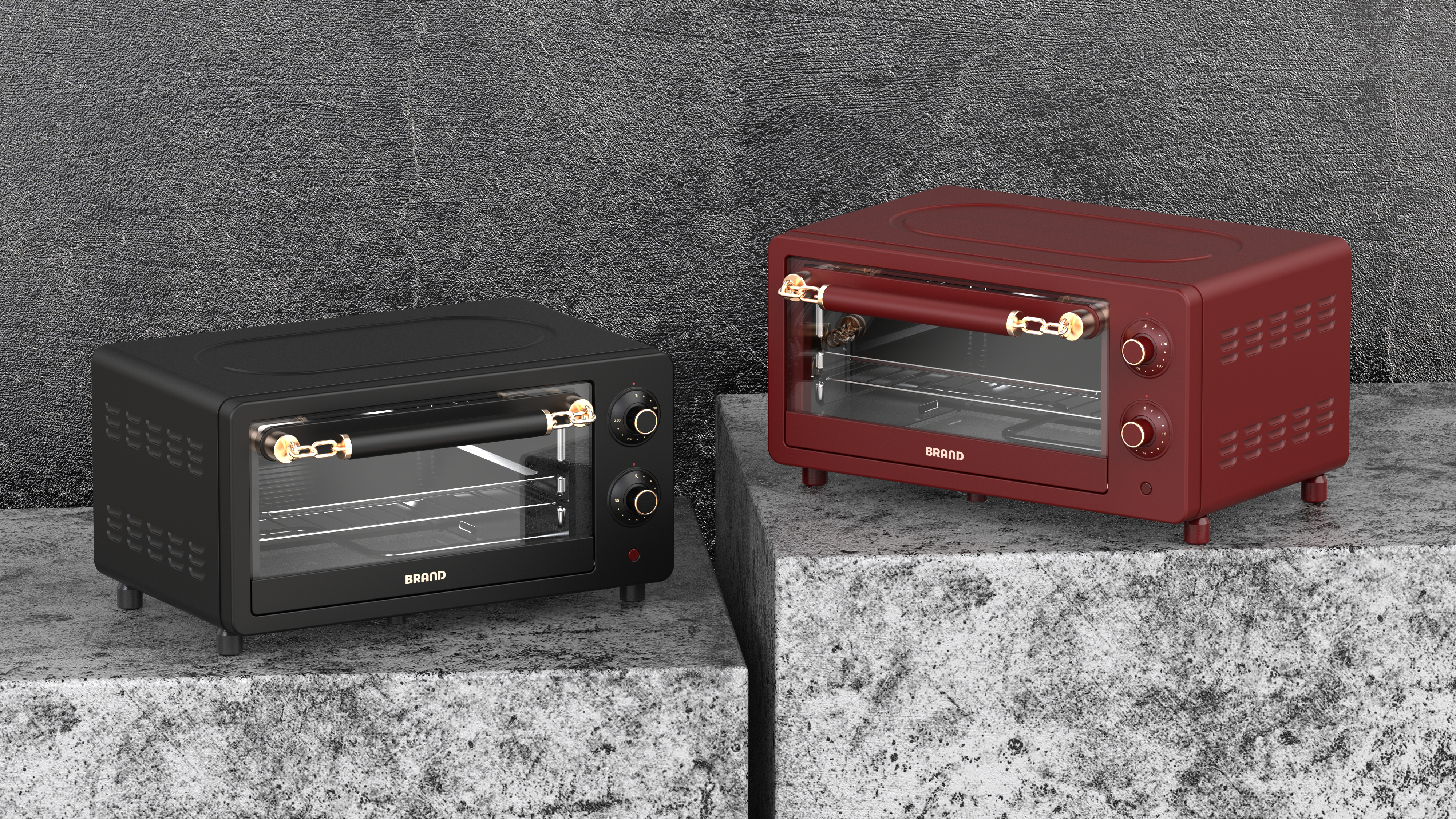 Small oven, electric oven, retro, kung fu，