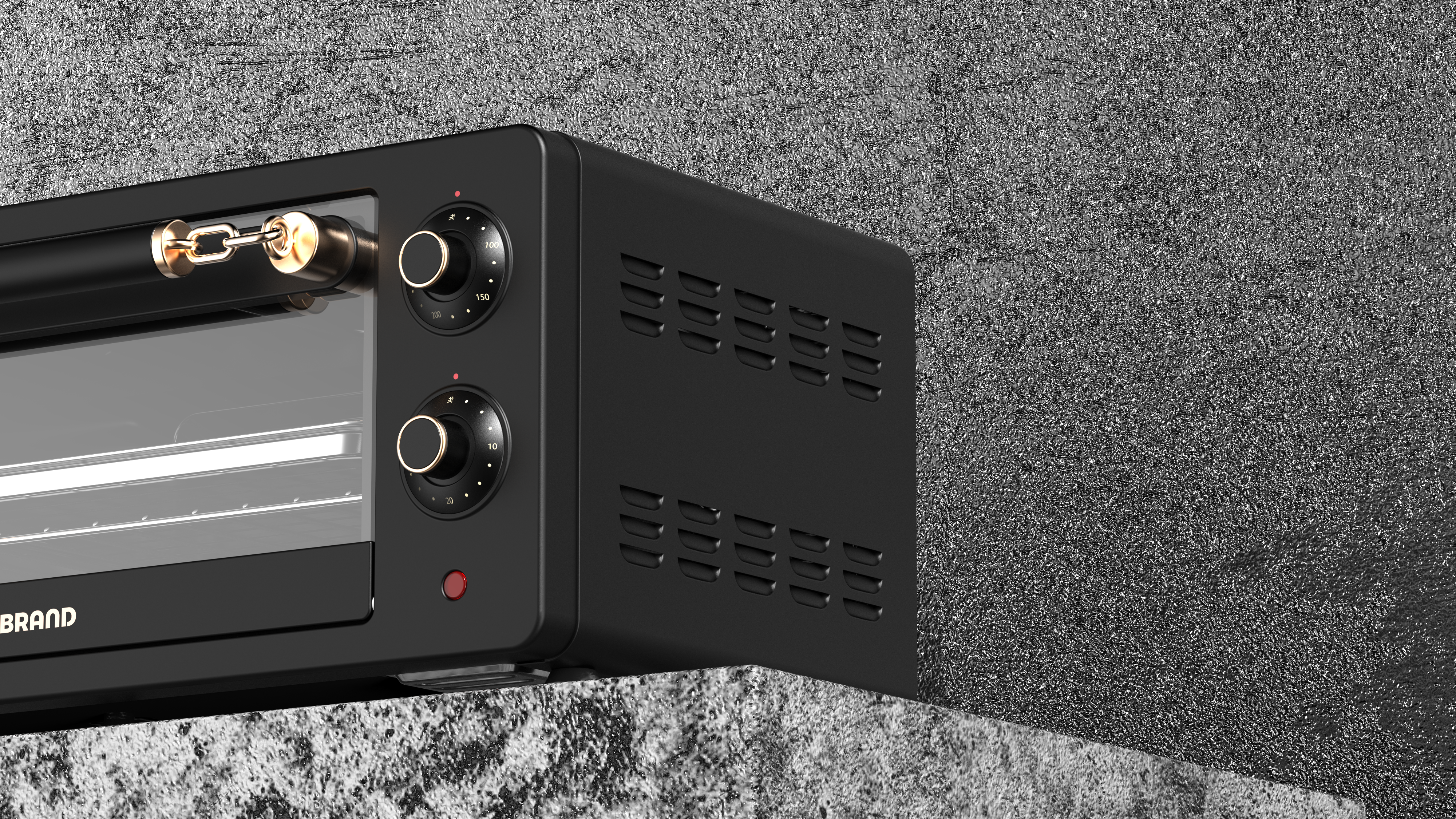 Small oven, electric oven, retro, kung fu，