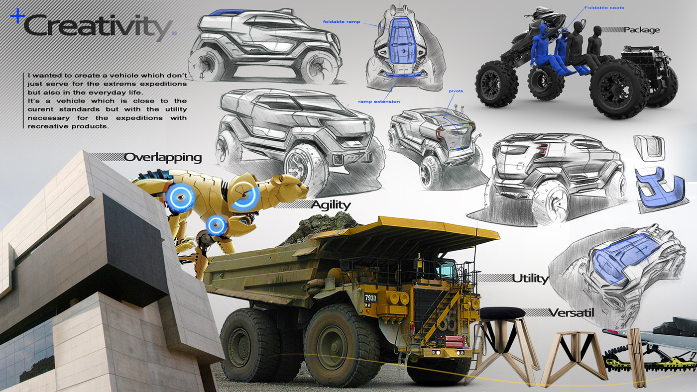 automobile，Hand drawn，3d，conceptual design，industrial design，