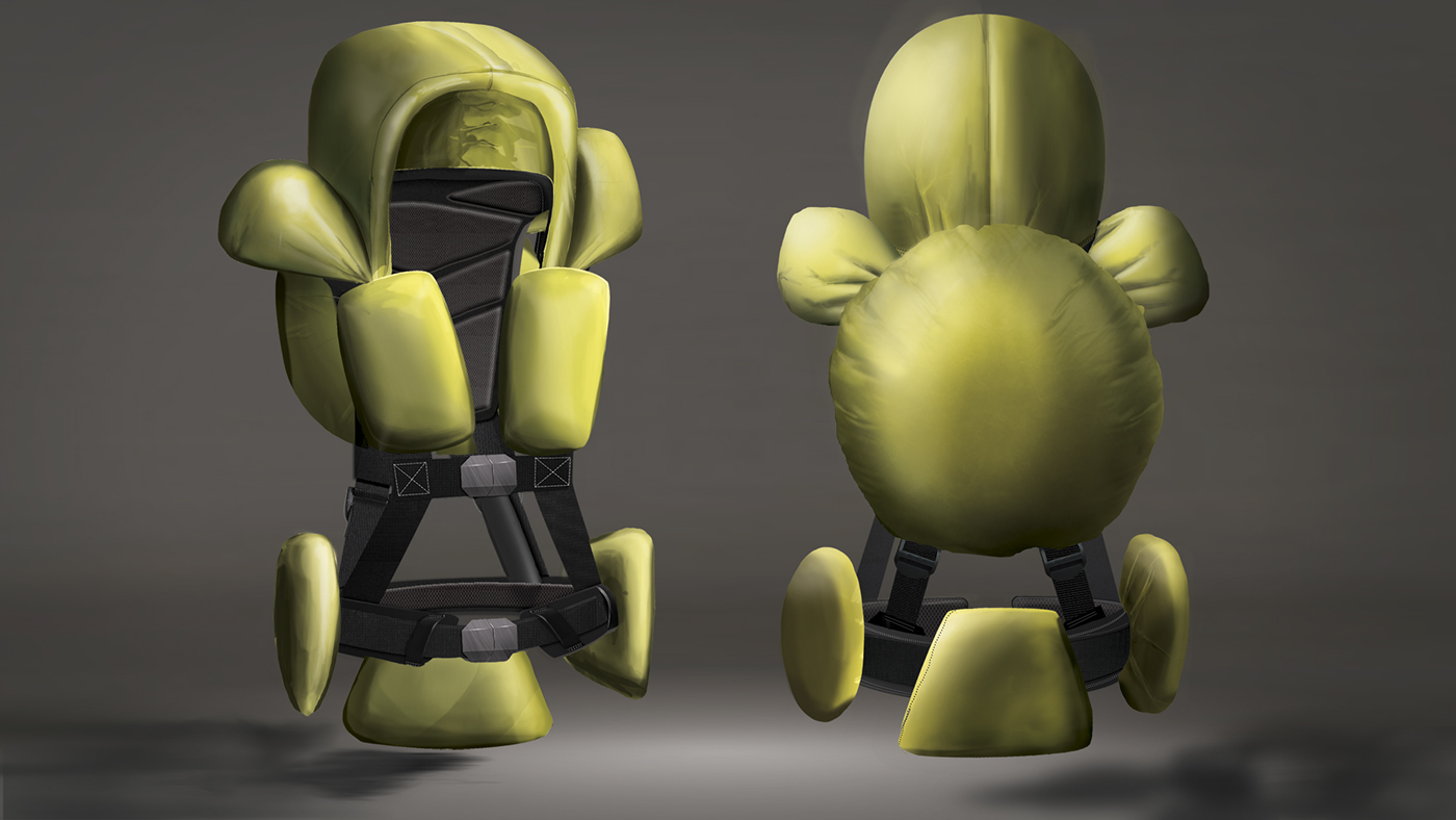 product design，industrial design，Airbag system，Free fall tool，
