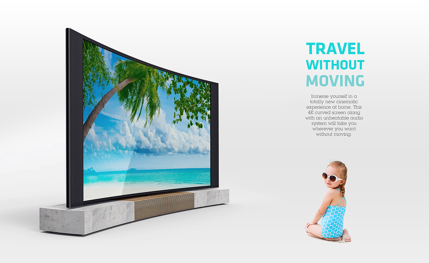 curvature，Television，Concrete，wood，