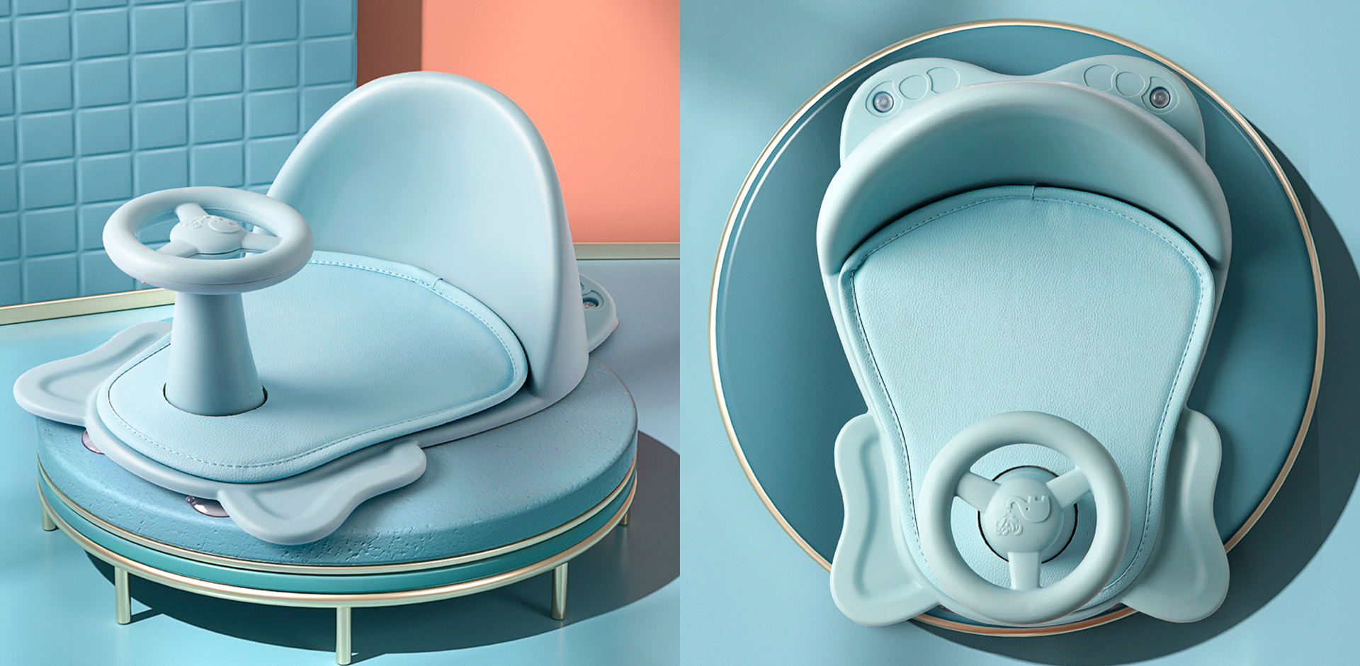 product design，Mother and baby，Wash and protect，children，Bath stool，