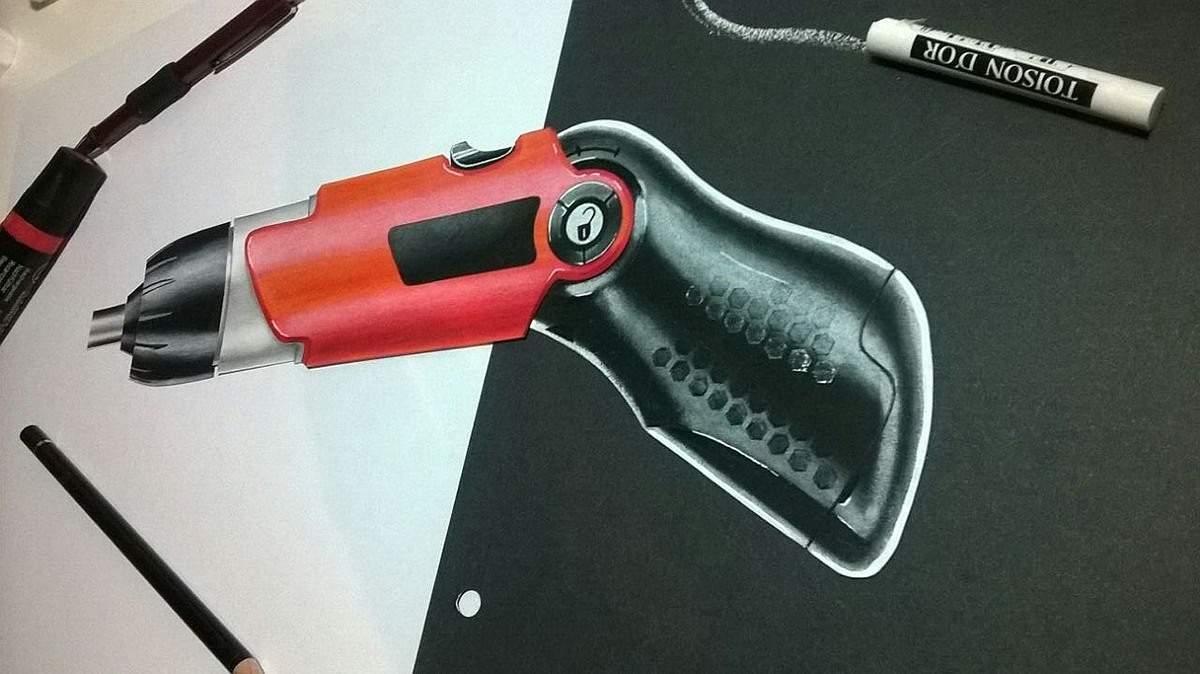 Electric，bolt driver，tool，modeling，