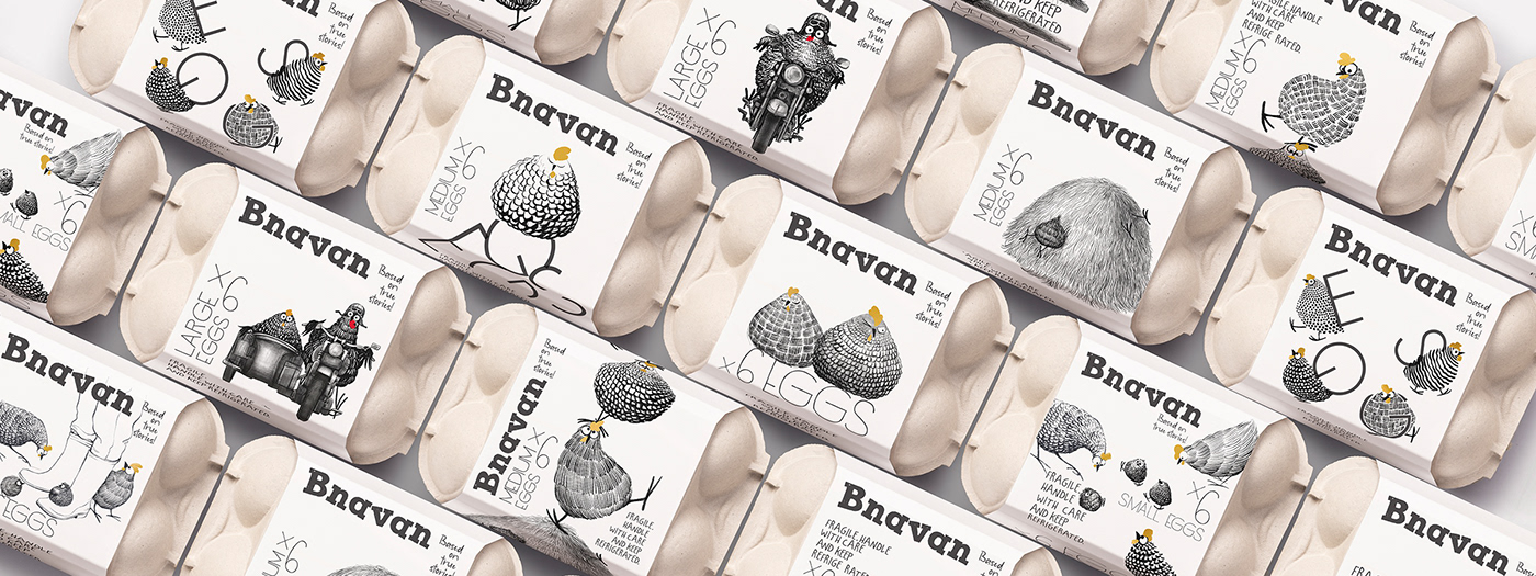 packing design，originality，Bnavan Eggs，graphic design ，