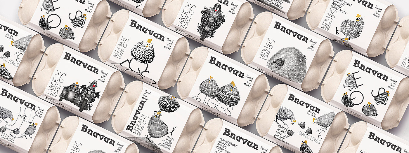 包装设计，创意，"Bnavan" Eggs，图形设计，