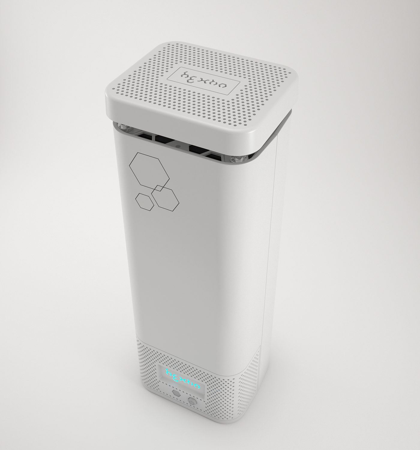 air cleaner，Hextio，black，white，