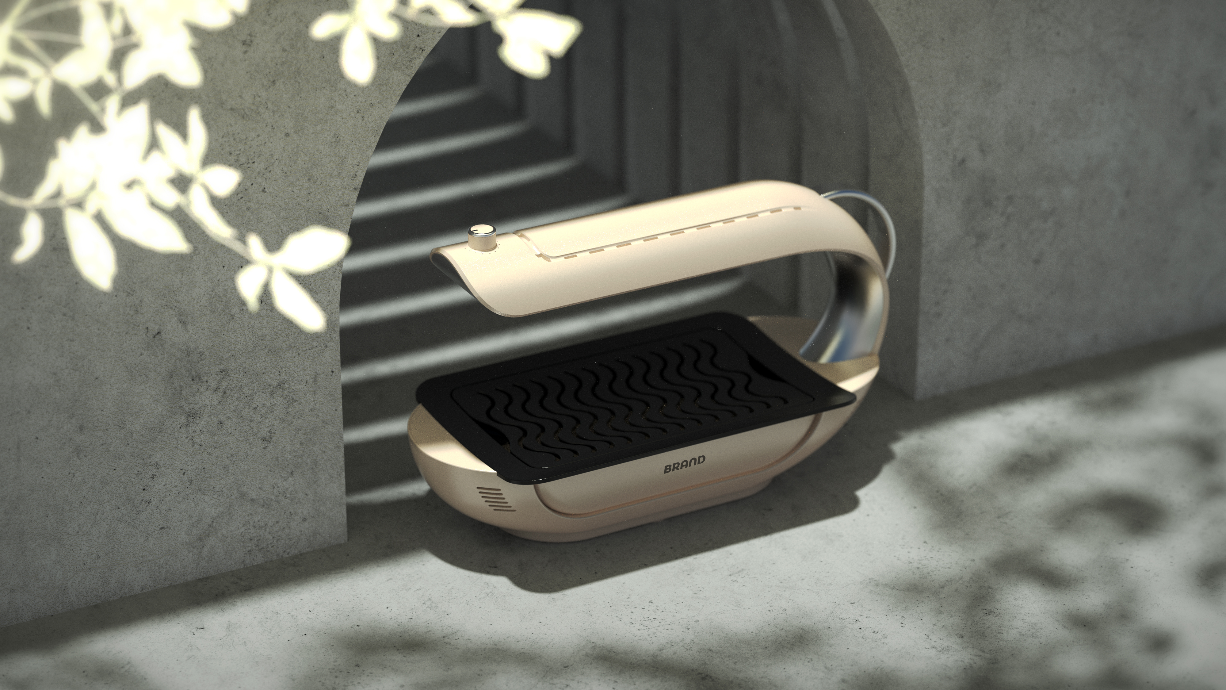 Mini, light oven, barbecue, delicious food，