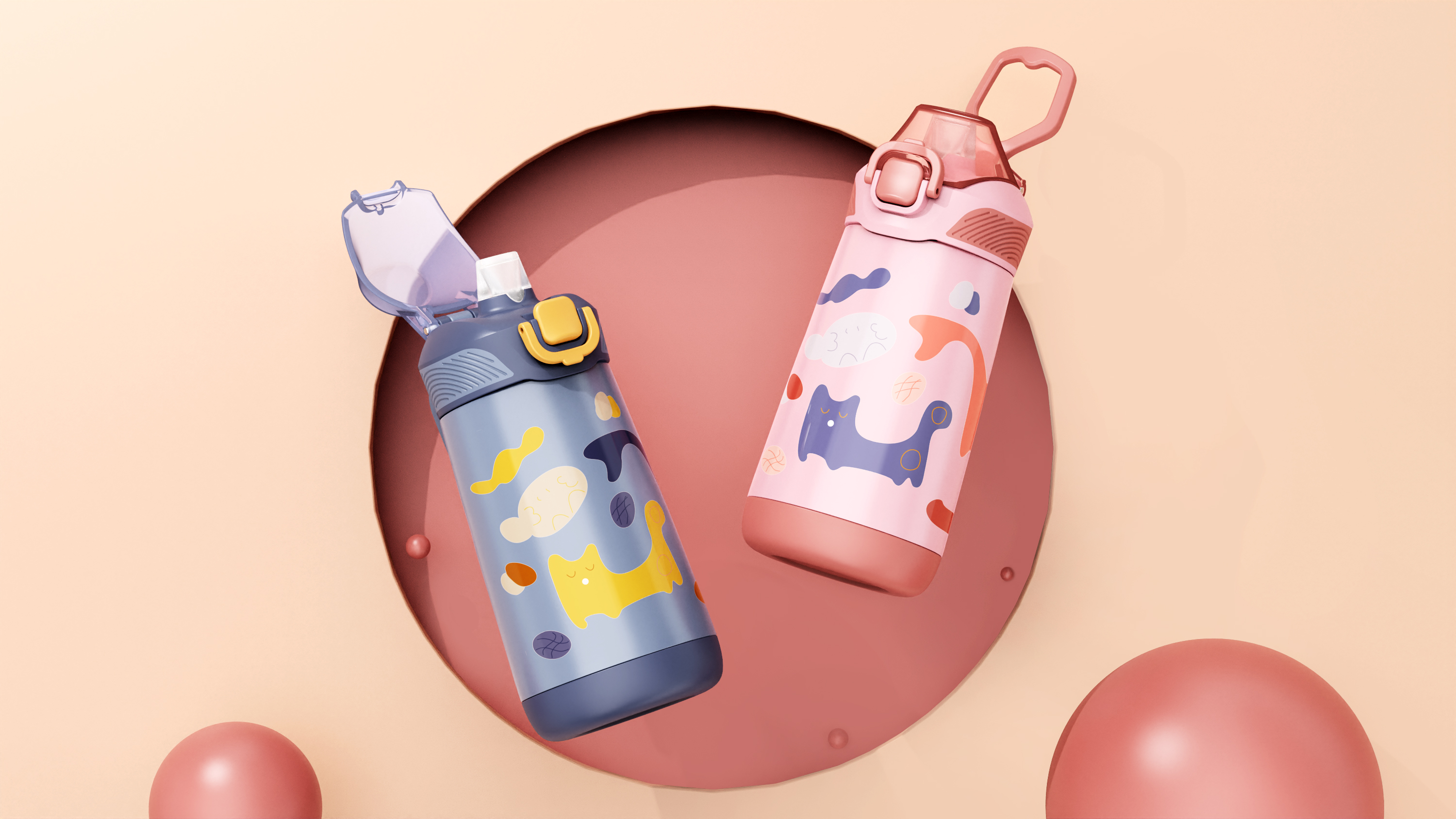 Children's sports thermos，Water cup，vacuum cup，