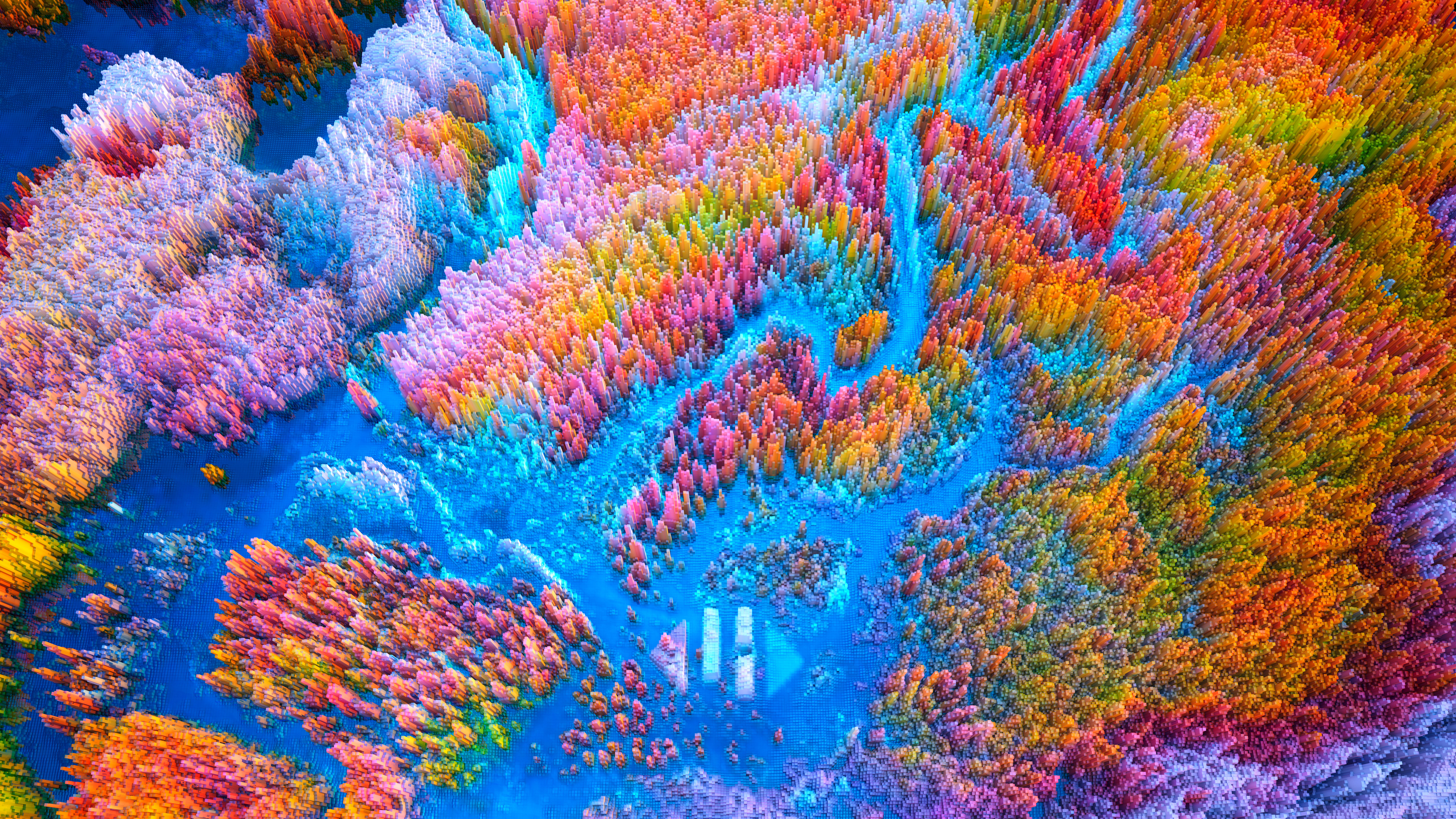 8K，poster，wallpaper，Wide color gamut，Tiger Gang，Digital landscape，