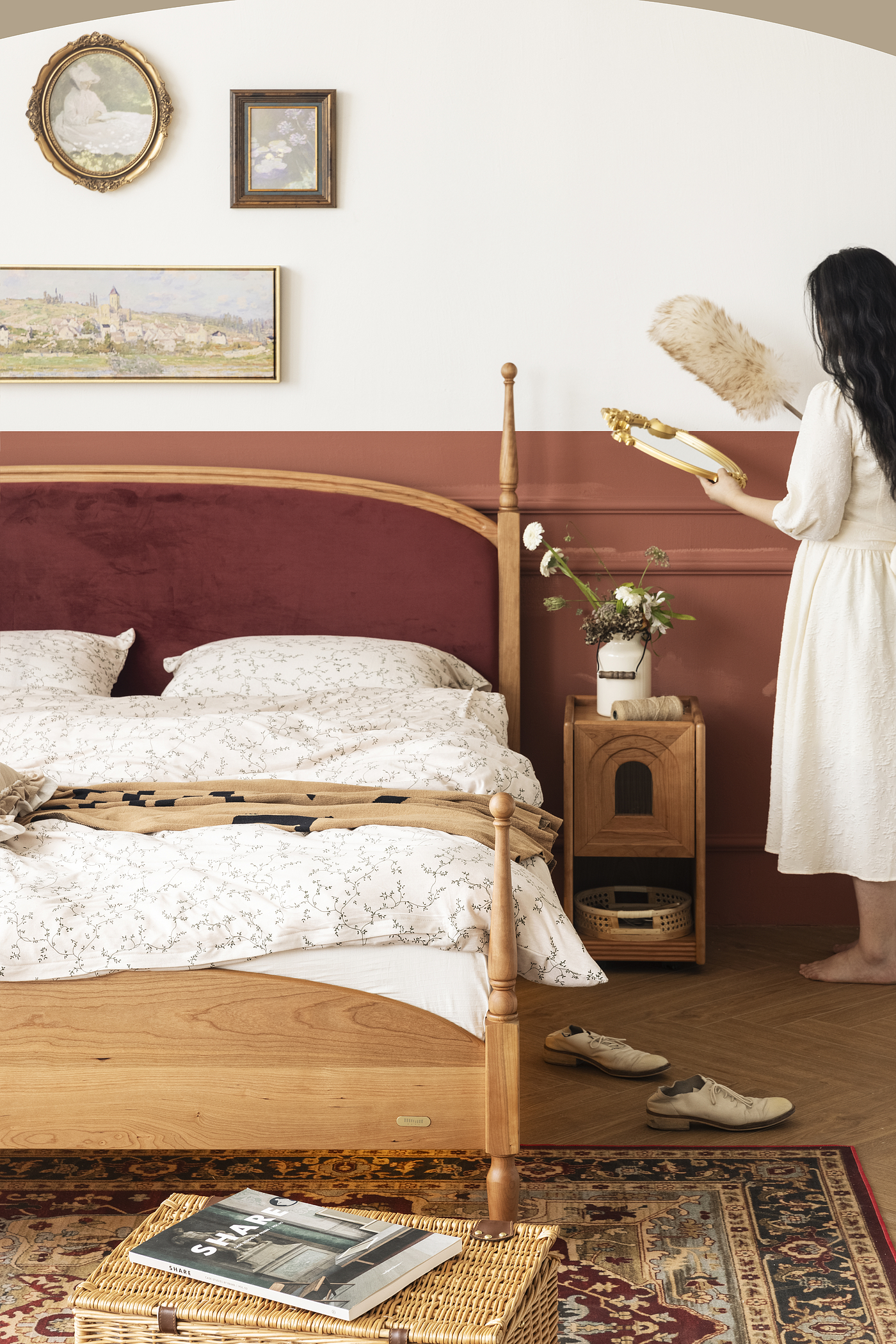 furniture design ，Solid wood furniture，Bed，Bedroom design，