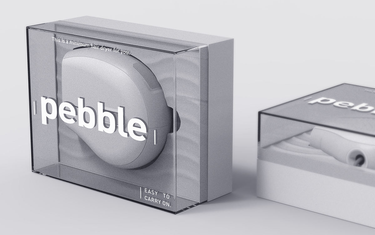 pebble，portable，hair drier，concept，Hand drawn，