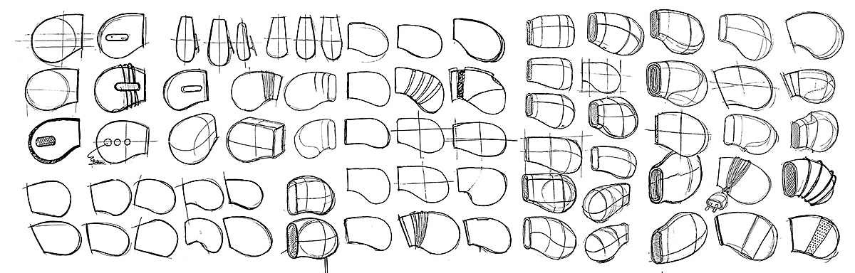 pebble，portable，hair drier，concept，Hand drawn，