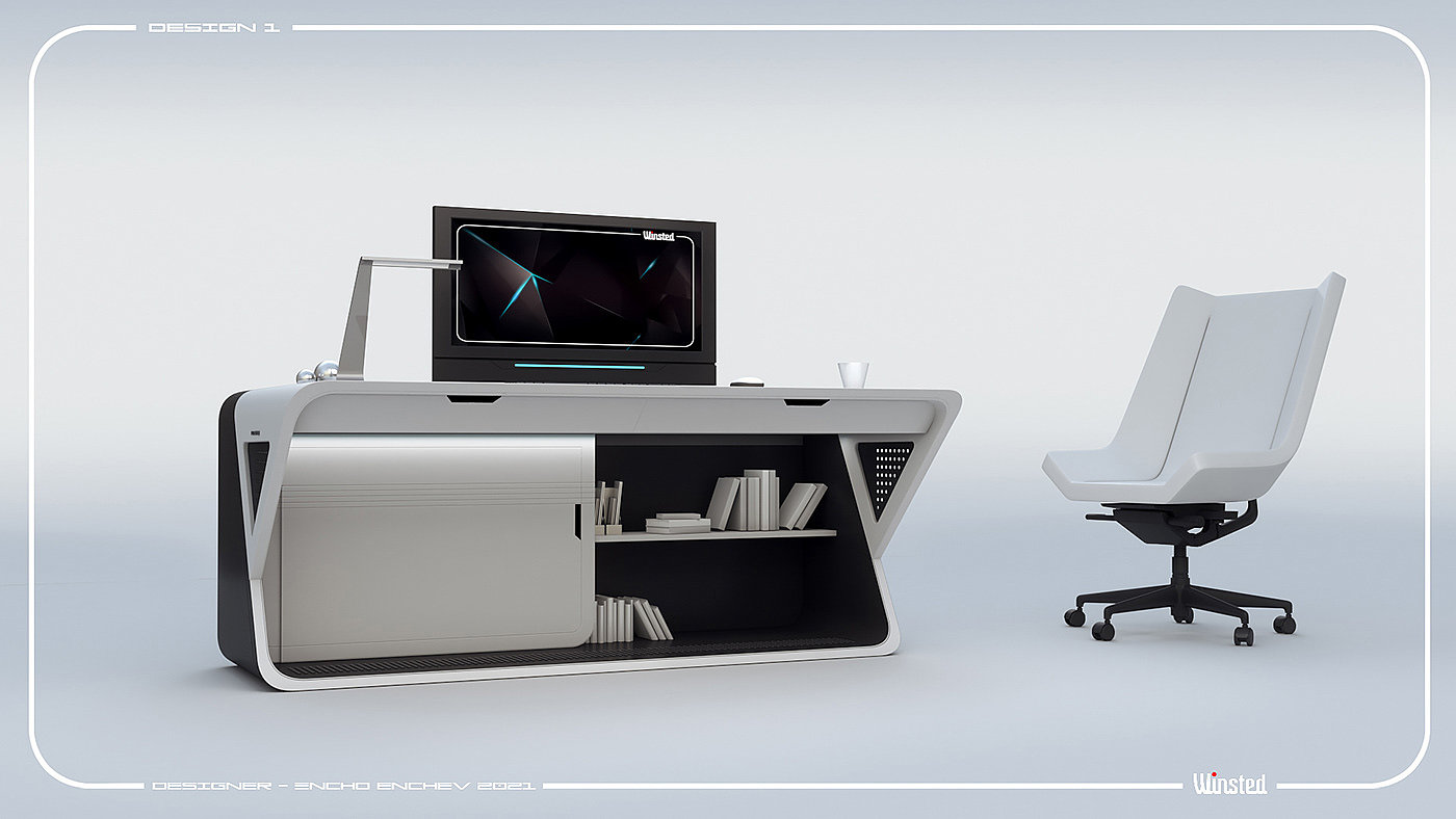 The computer table，furniture，industrial design，