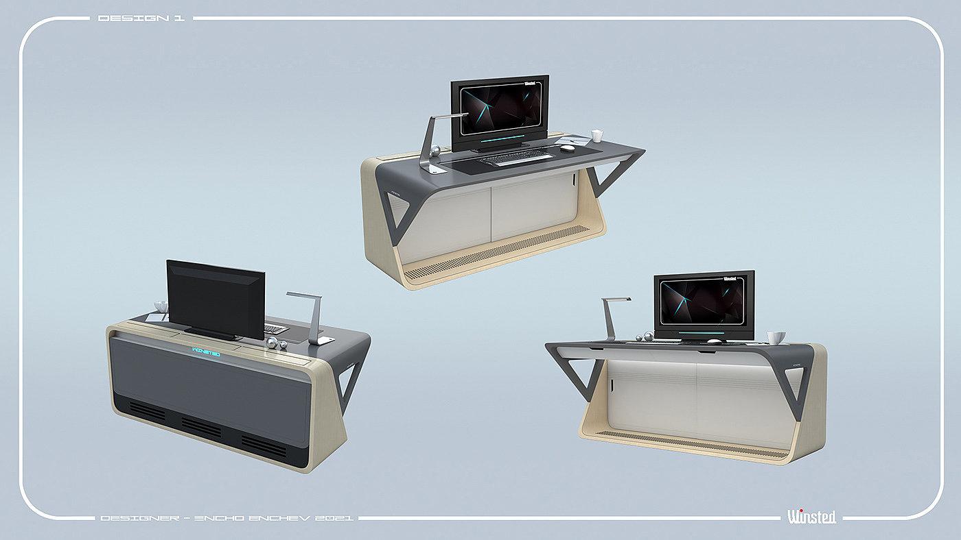 The computer table，furniture，industrial design，