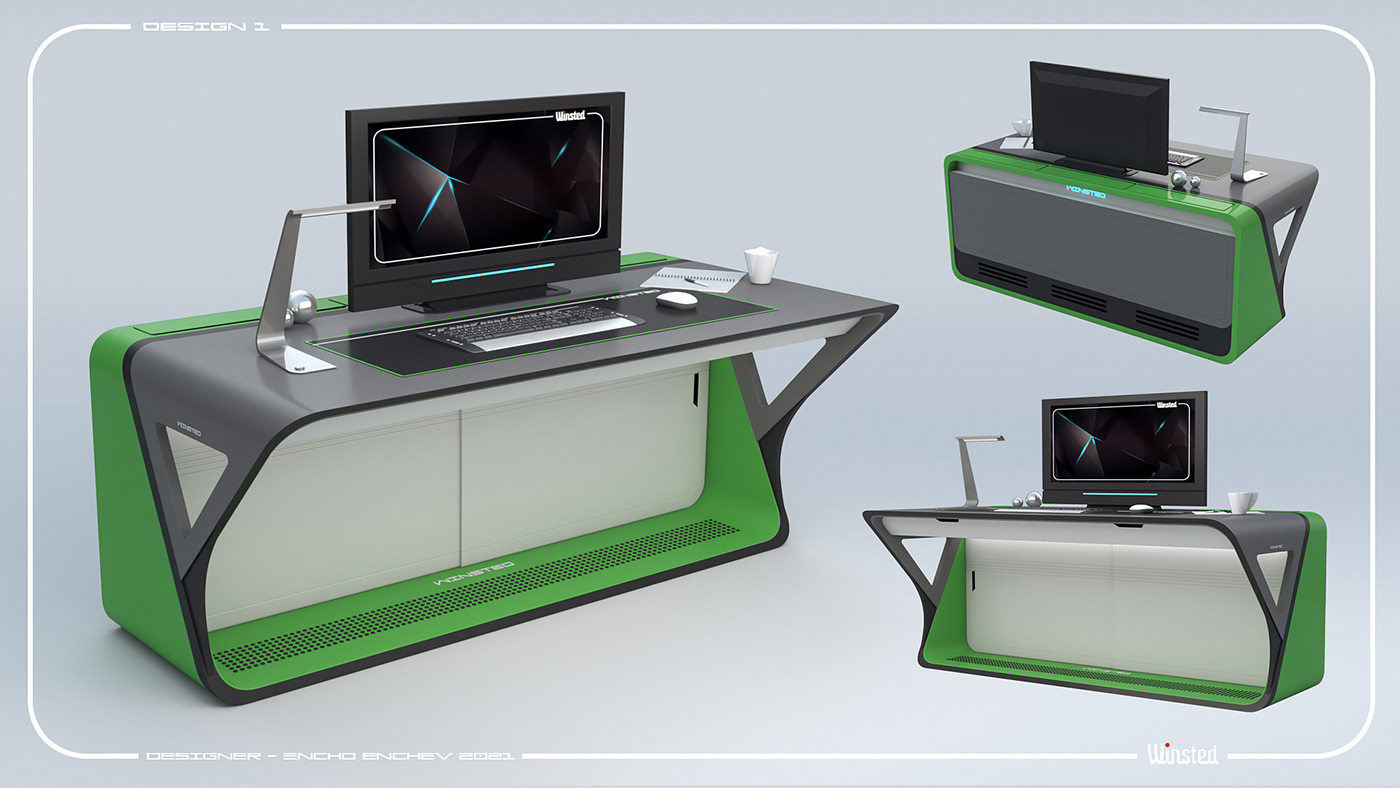 The computer table，furniture，industrial design，
