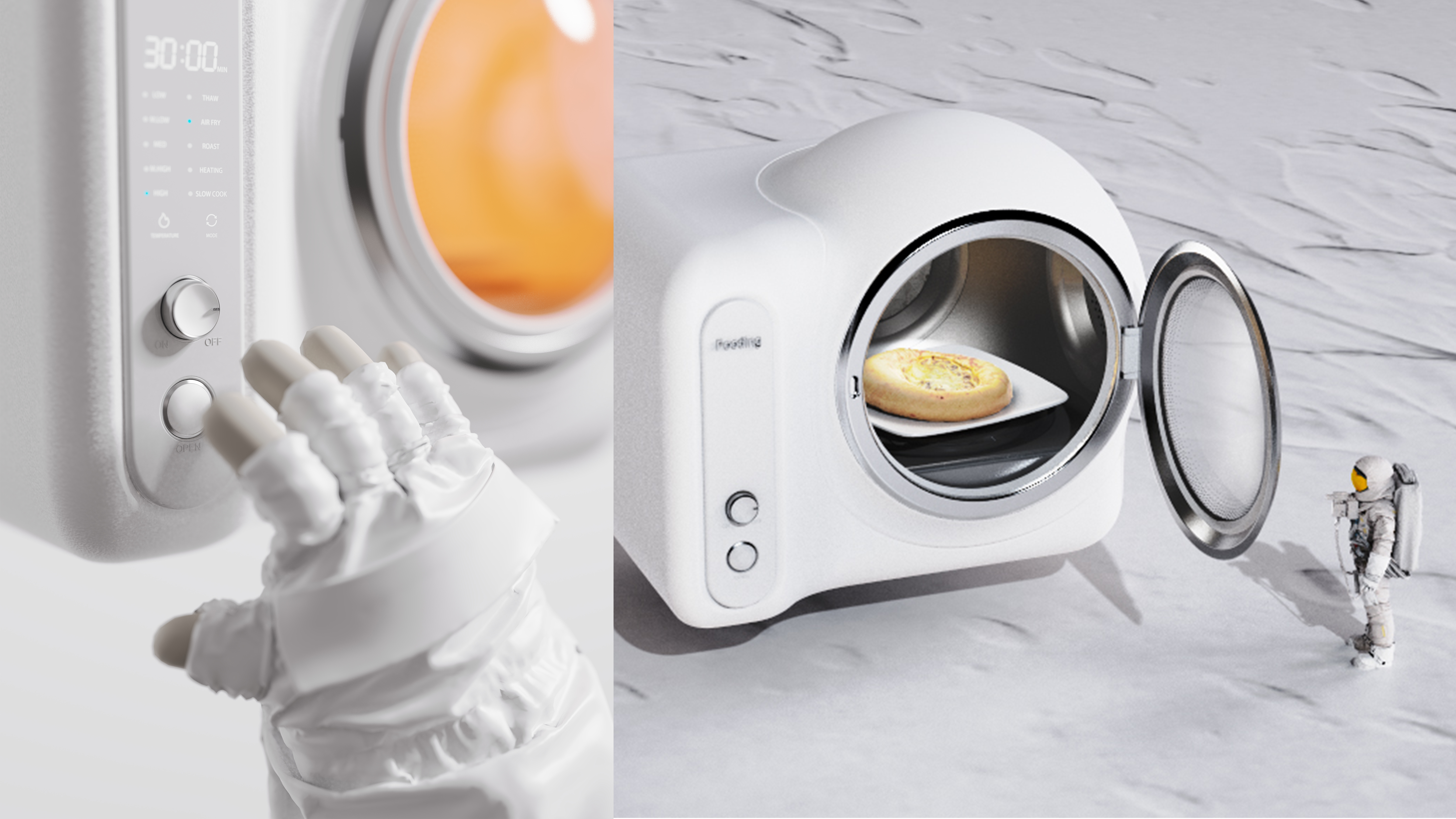 product design，industrial design，sample reels，Keyshot rendering，Microwave Oven，oven，Postgraduate entrance examination retest，