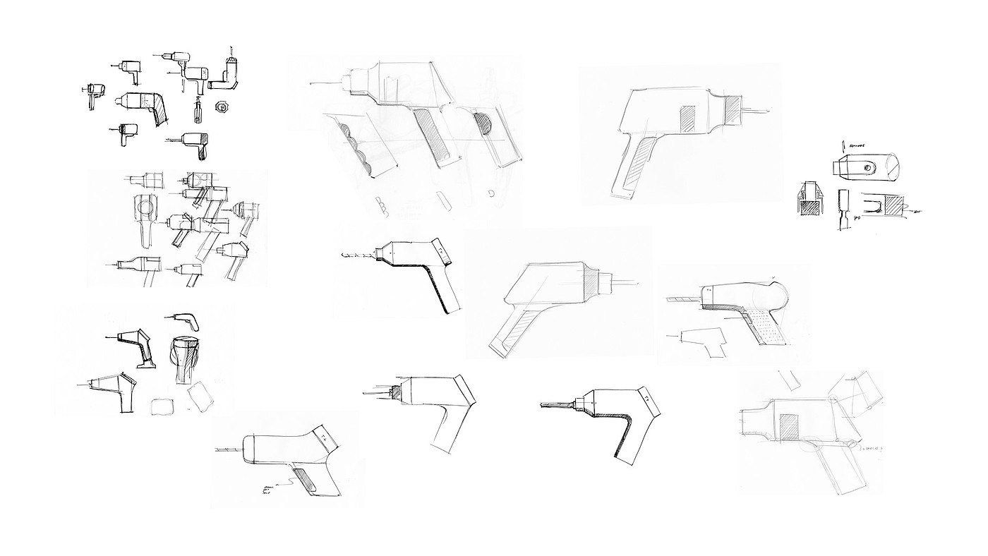 sketch，intelligence，High speed electric drill，Drill，IR induction，