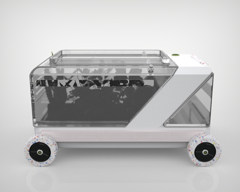 Set up a stall，Potted plants，Trolley，