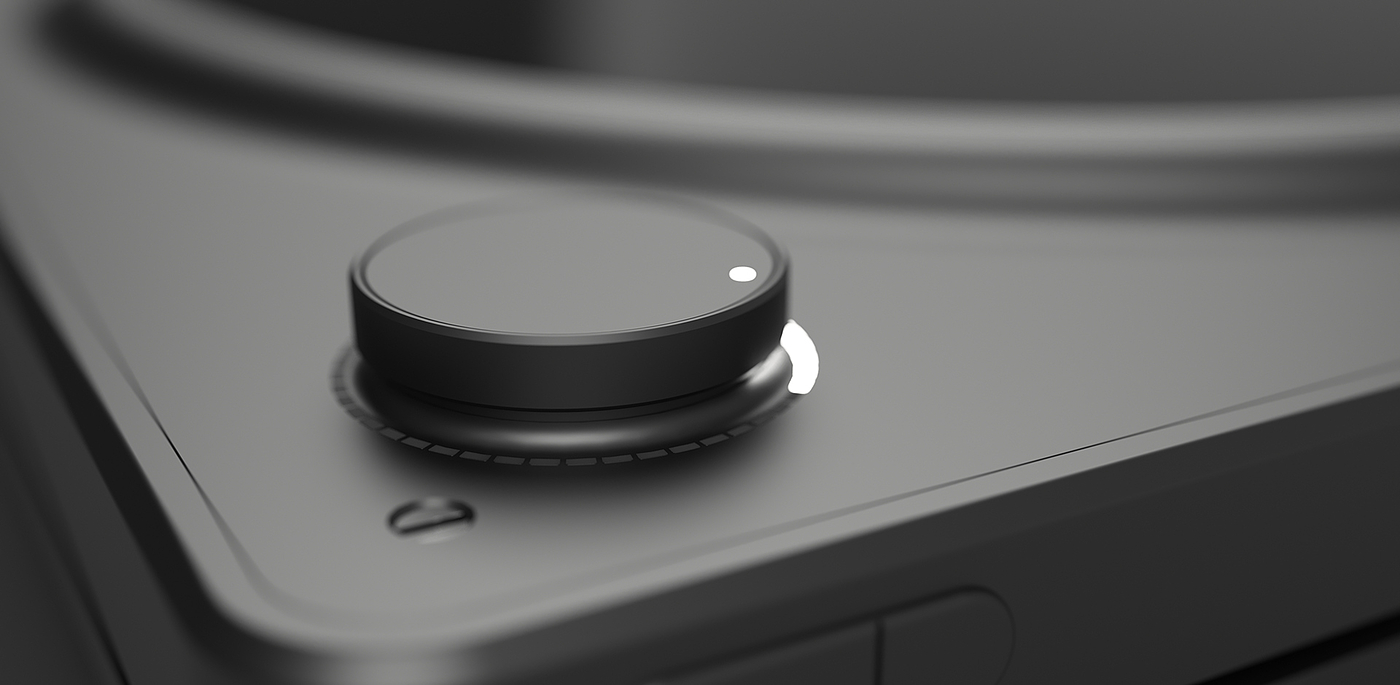 Minimalism，style，black，Button，knob，details，music，turntable，