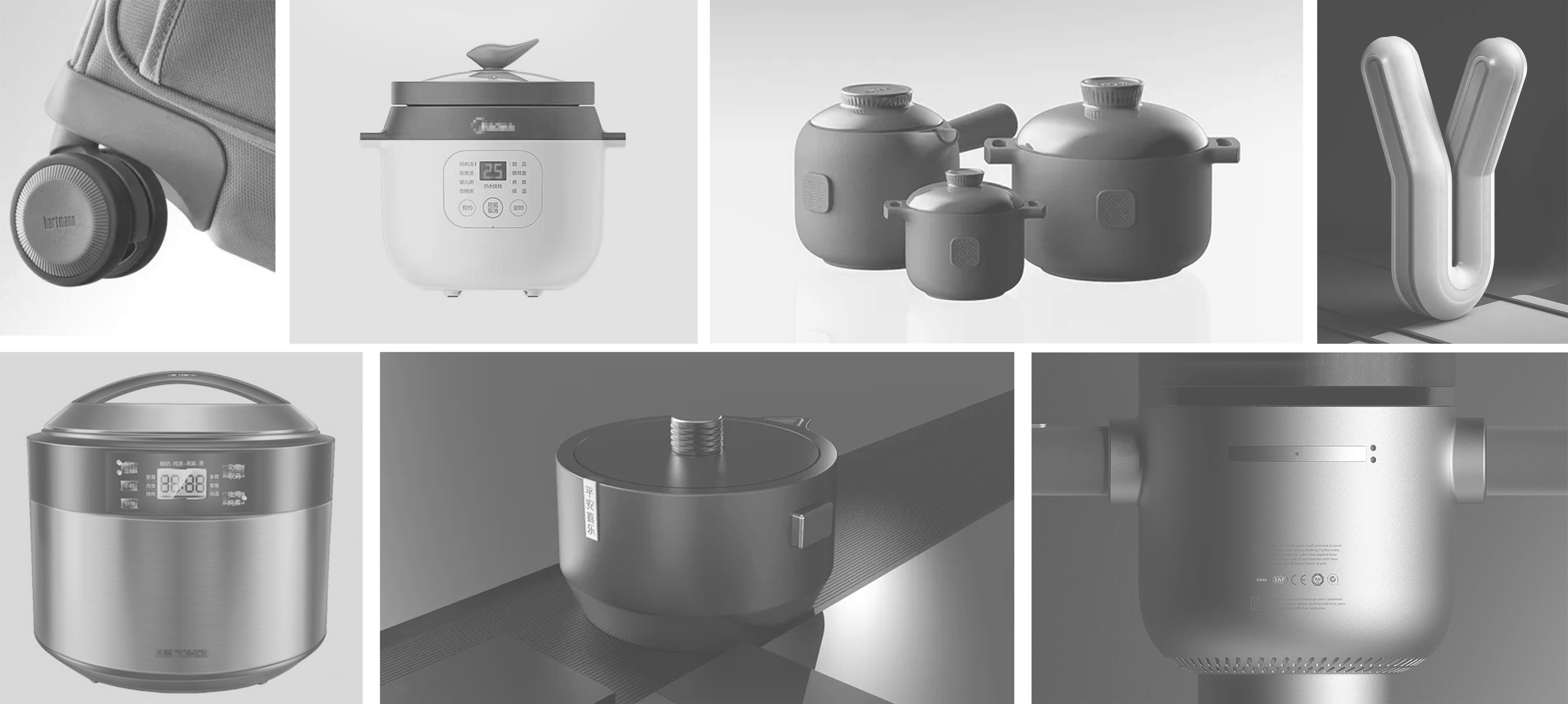 ceramics，Electric cooker，health preservation，transparent，small home appliances，fashion，concise，product design，