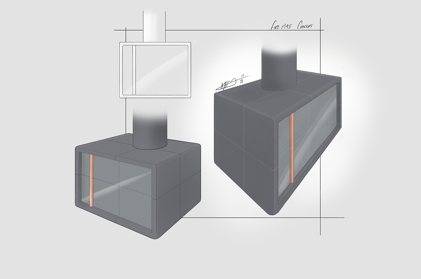 Mark Davies，conceptual design，draft，pretty，Hand drawn，