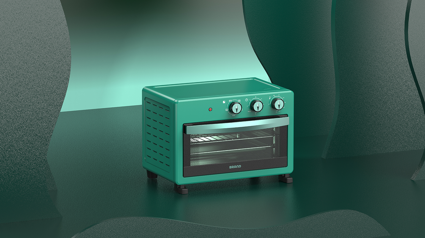 空气烤箱，黑色，墨绿色，