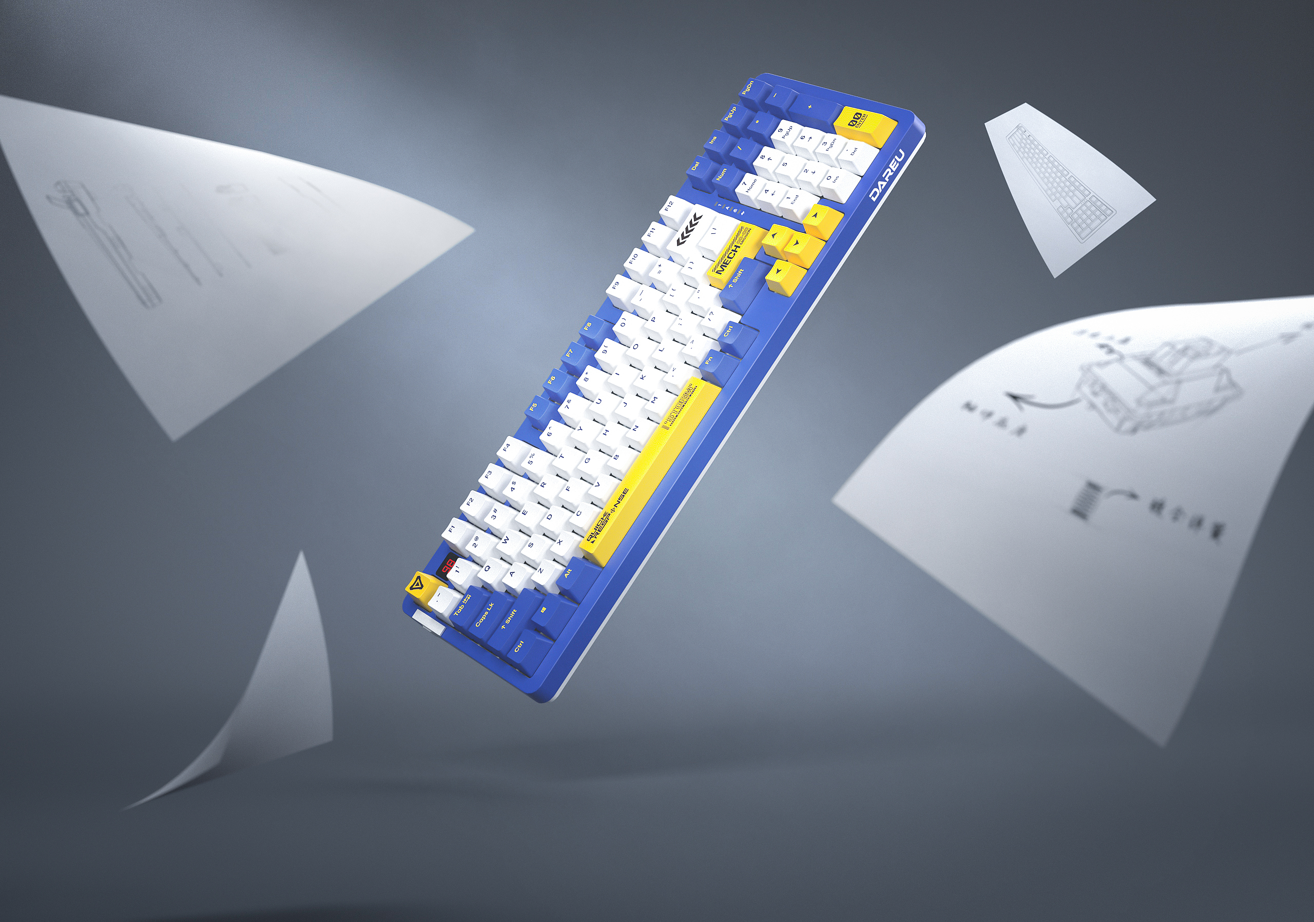 Daryou，Mechanical keyboard，Mecha，A98，ride the wind and waves，，desktop，