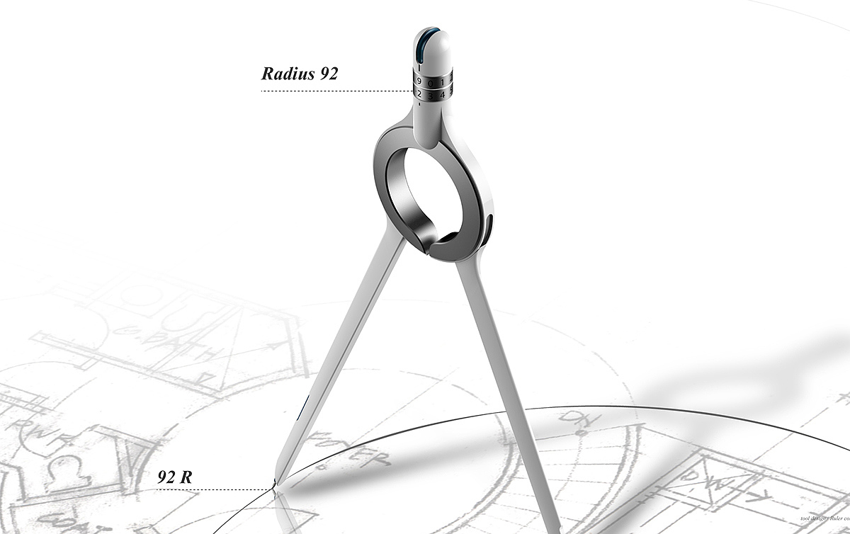 industrial design，compasses，Metal，ruler，