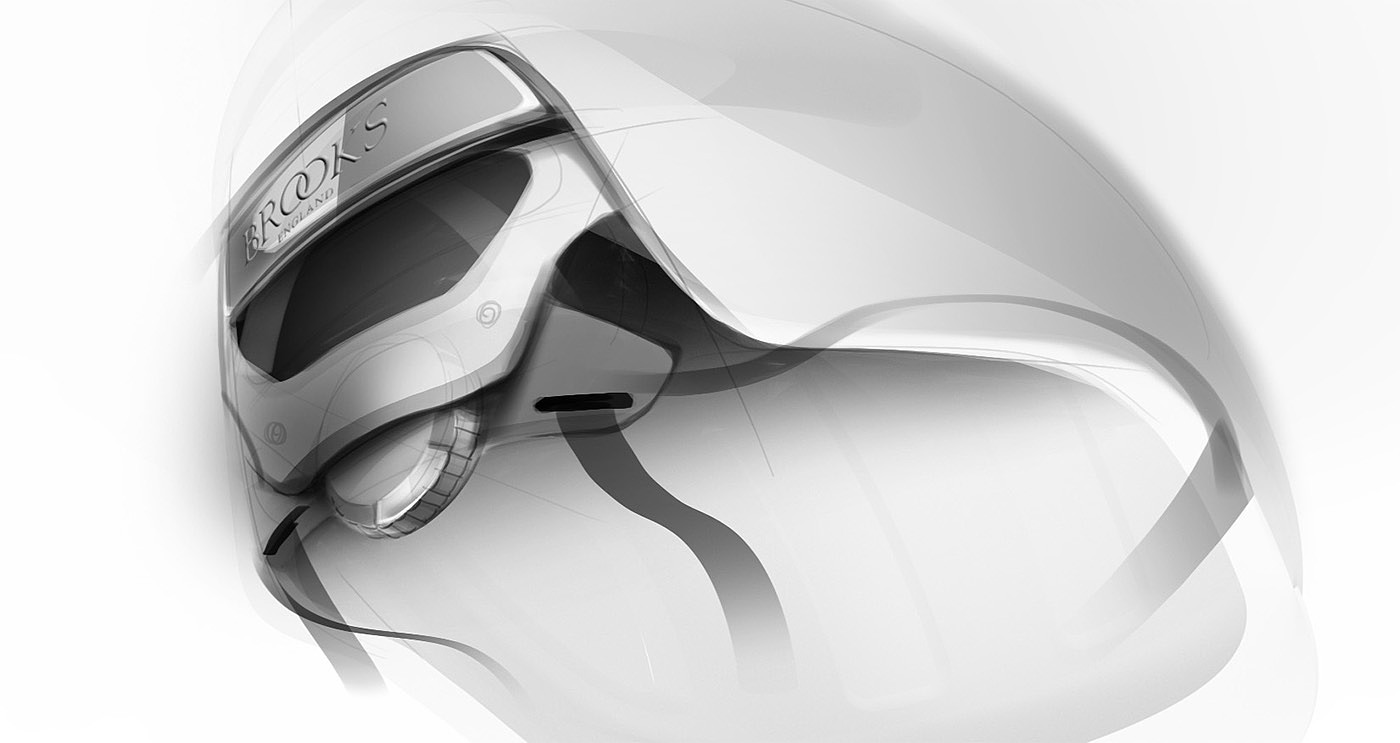 Brooks England，simple，Render，sketch，Bicycle helmet，