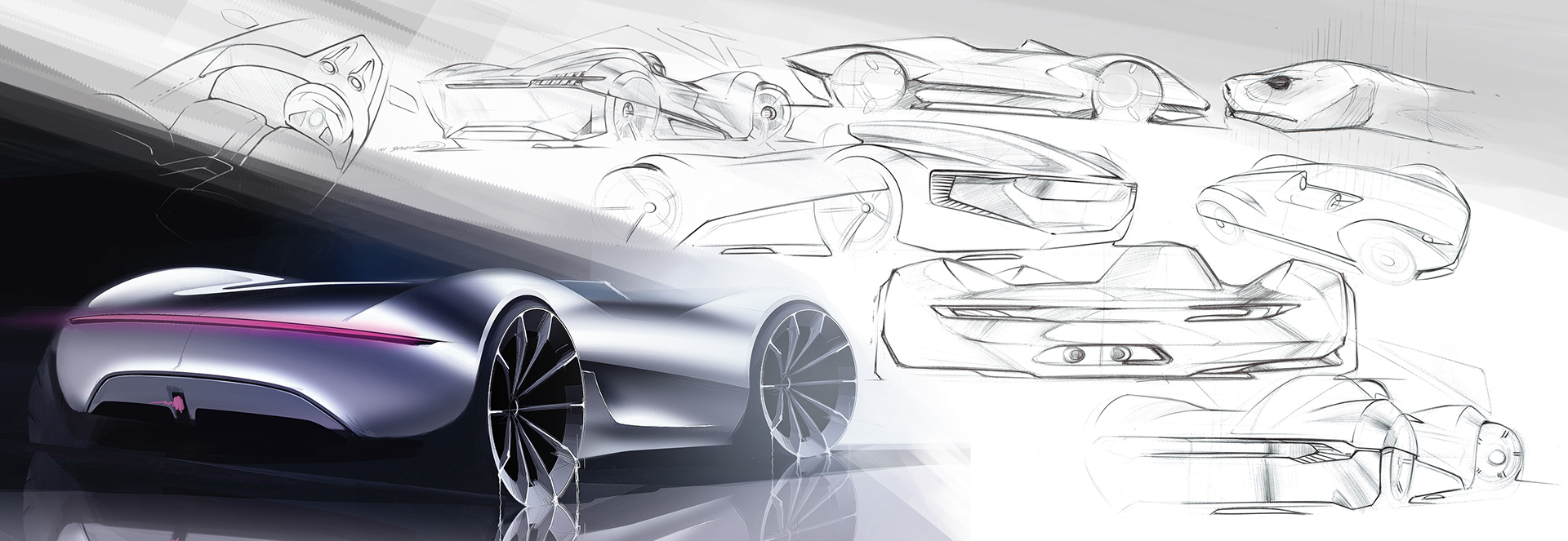 conceptual design，Sports car，Automobile design，Path，AZNOM Serpas，