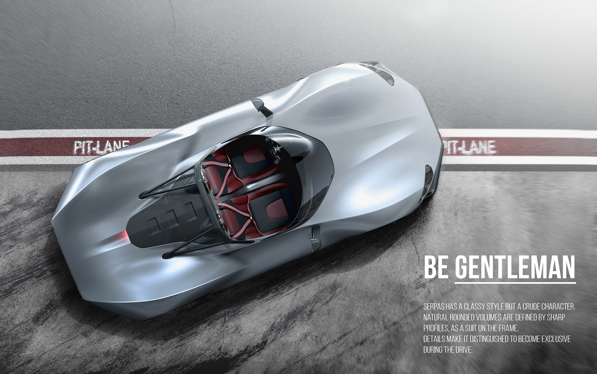 conceptual design，Sports car，Automobile design，Path，AZNOM Serpas，