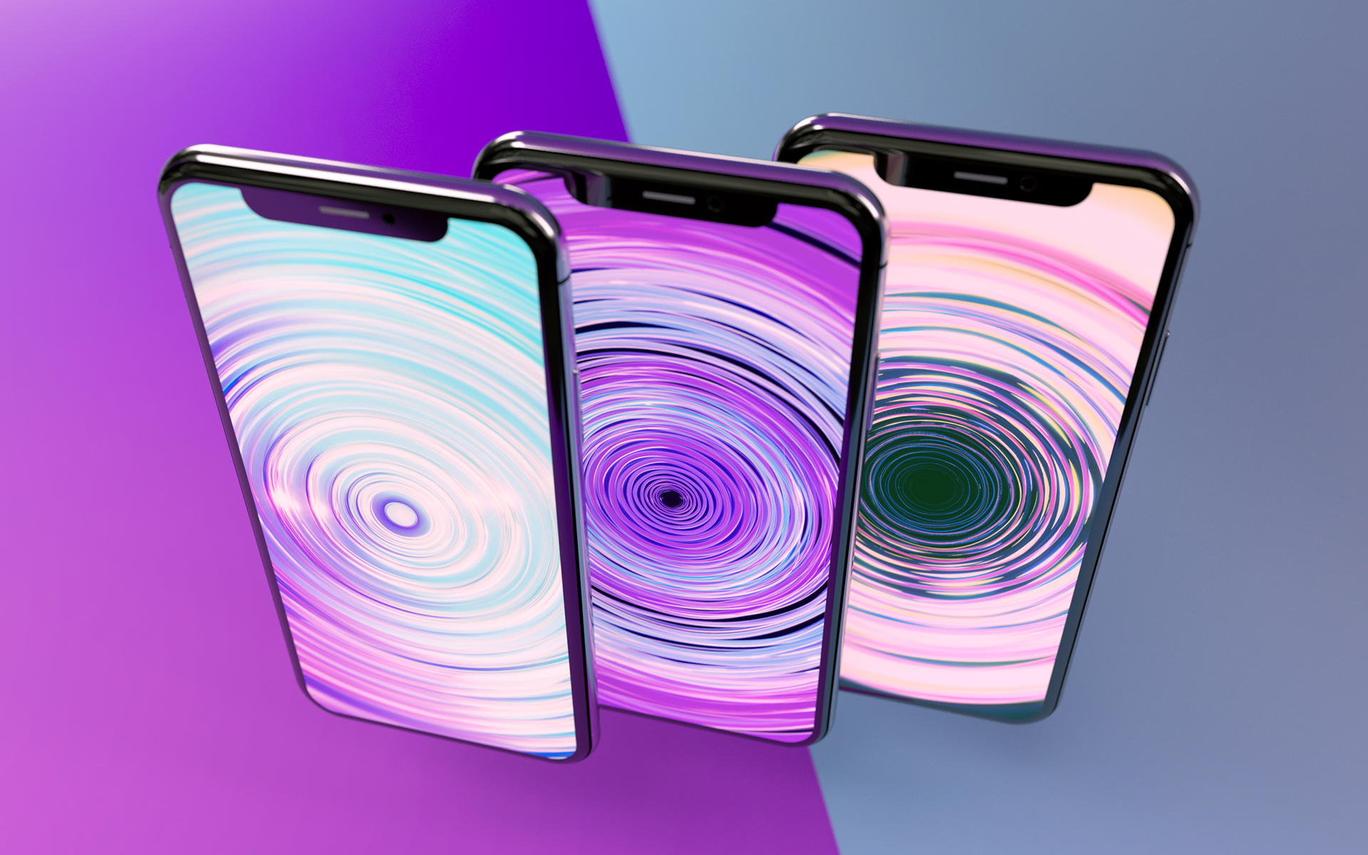 色彩光波colorwavesiphonex系列精美壁纸设计