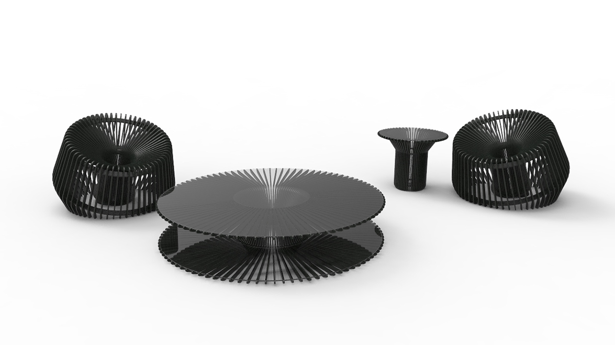 sense of modernity，Glass，array，furniture design ，