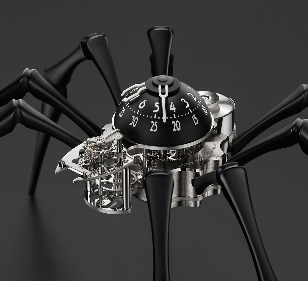 MB&F，extravagant，Desktop clock，Arachnophobia，spider，black，golden，originality，