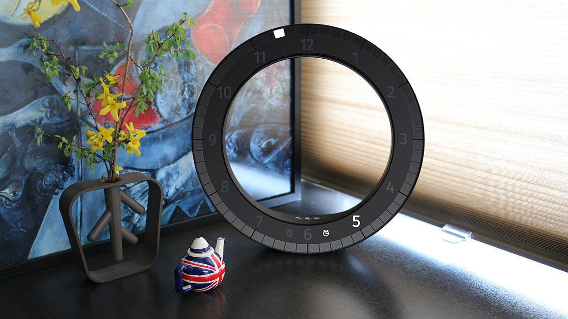 Czech Republic，Electronic clock，Desktop clock，Wall clock，Hollow circle，LED clock，circular，