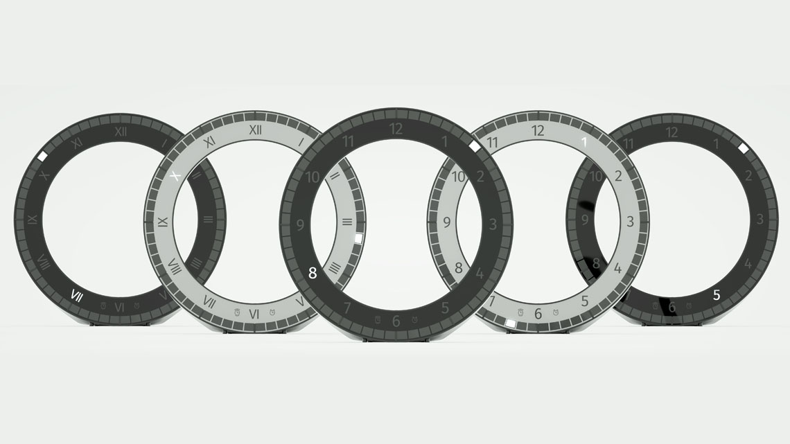 Czech Republic，Electronic clock，Desktop clock，Wall clock，Hollow circle，LED clock，circular，