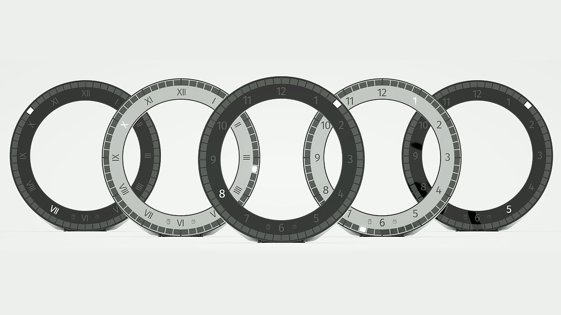Czech Republic，Electronic clock，Desktop clock，Wall clock，Hollow circle，LED clock，circular，