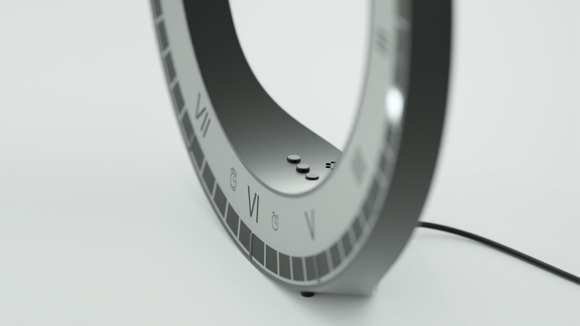 Czech Republic，Electronic clock，Desktop clock，Wall clock，Hollow circle，LED clock，circular，