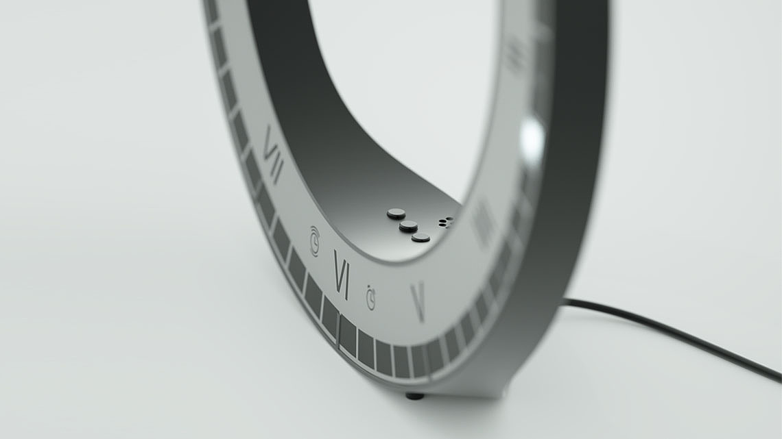 Czech Republic，Electronic clock，Desktop clock，Wall clock，Hollow circle，LED clock，circular，