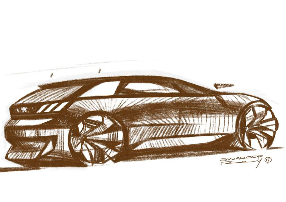 Hand drawn car，product design，industrial design，vehicle，