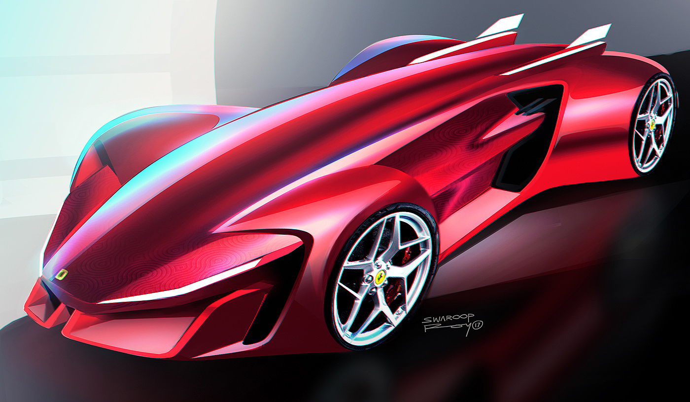Hand drawn car，product design，industrial design，vehicle，