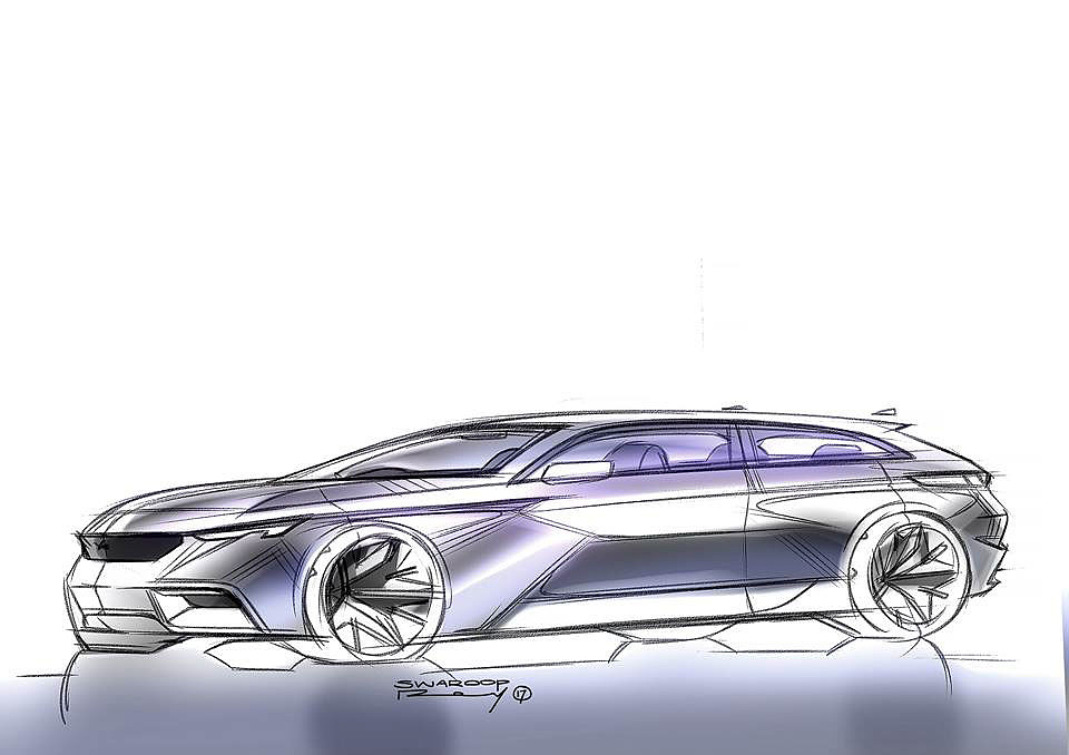 Hand drawn car，product design，industrial design，vehicle，