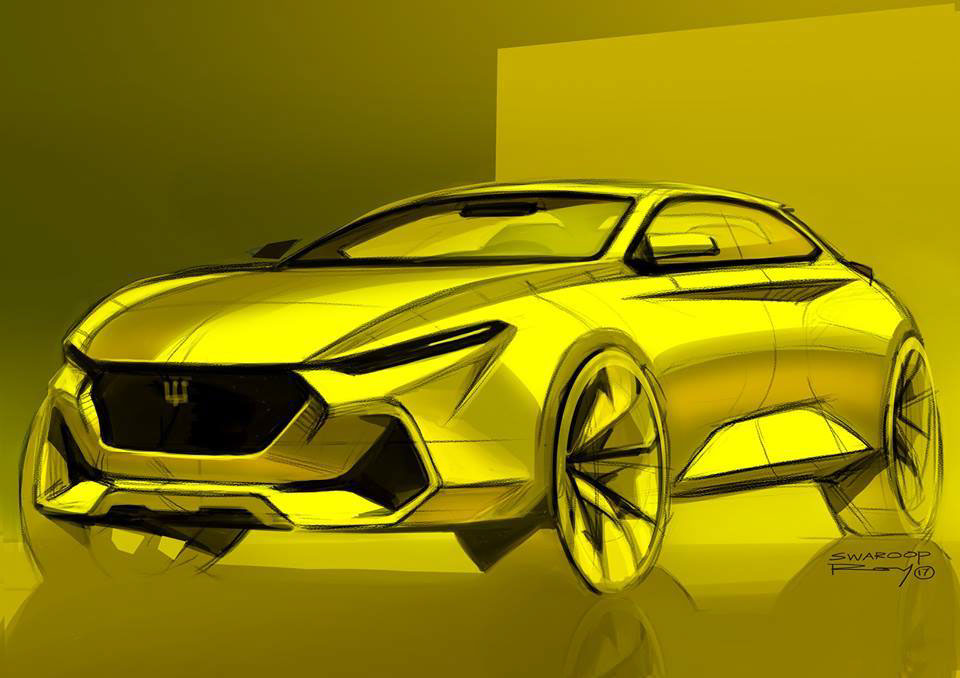 Hand drawn car，product design，industrial design，vehicle，